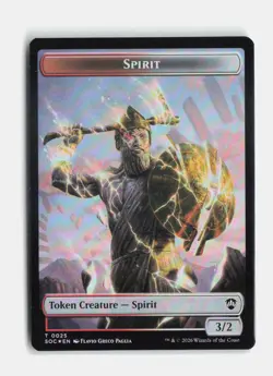 Spirit // Rogue Double-Sided Token 25 // 10 Foil Secrets of Strixhaven MTG NM - Image 1