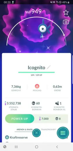 Pokemon Go Shiny Unown K - Schillernd - Pokemon Go Shiny Icognito K - Image 1