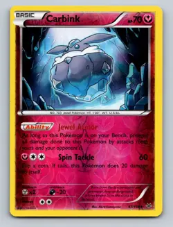 Pokemon TCG Carbink Reverse Holo Rare XY - Roaring Skies 47/108 - Image 1