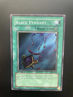 Yugioh Black Pendant MRL-003 1st Edition Super Rare Damaged - Image 1
