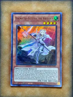 Yugioh Dogmatika Ecclesia, The Virtuous ROTD-EN005 Ultra Rare 1st Ed NM - Image 1