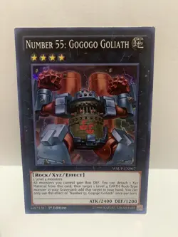 Yu-Gi-Oh Number 55: Gogogo Goliath Super Rare Light Played - Image 1