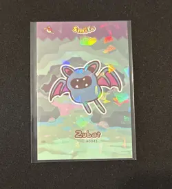 Limited Edition Full Art Rare Smile Zubat Pokemon Card Database #0041 ✨ - Image 1