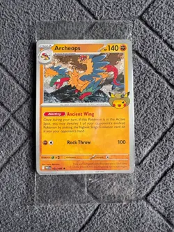 Pokemon Chicago Field Museum Fossil Exhibit Archeops Promo Card SEALED IN HAND - Image 1