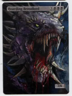 Hoarding Broodlord Altered Art Mtg Hand Painted Card Commander - Image 1