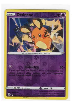 Dedenne 67/172 Pokemon Card Brilliant Stars Common 70 HP Rev Holo NM - Image 1