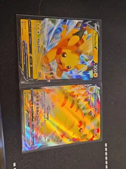 PIKACHU VMAX SWSH286 & PIKACHU V SWSH285 PROMO CARDS NM Pokemon TCG Black Star - Image 1