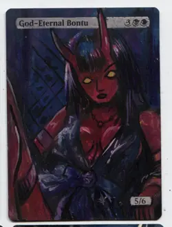 God-Eternal Bontu Altered Art Mtg Hand Painted Card Commander - Image 1