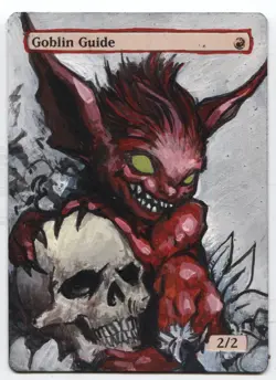 Goblin Guide Altered Art Mtg Hand Painted Card Commander - Image 1