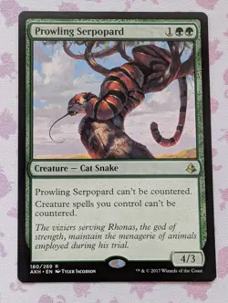 2017 Magic The Gathering Amonkhet Prowling Serpopard #180 Light Play - Image 1