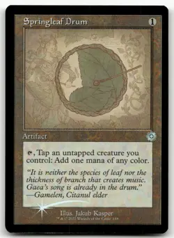Springleaf Drum (Schematic) #118 (Foil) (NM) Brothers' War BRR Magic MTG - Image 1
