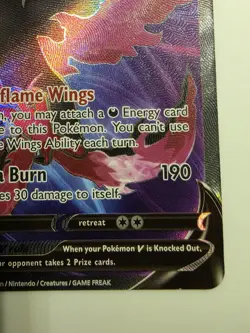 Galarian Moltres V Chilling Reign 176/198 Full Art Holo Ultra Rare 220 HP - Image 4