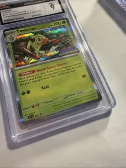 Pokemon Card Thwackey SVP 115 Twilight Masquerade Battle Prerelease - CGC 9 - Image 3