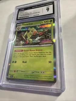 Pokemon Card Thwackey SVP 115 Twilight Masquerade Battle Prerelease - CGC 9 - Image 4