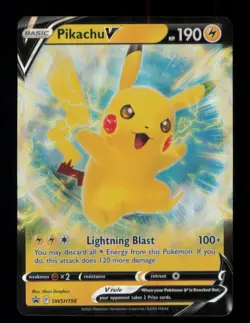 PIKACHU V PROMO HOLO SWSH198 NM POKEMON - Image 1