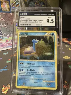 Lapras 008/034 2023 Pokemon TCG Classic Blastoise & Suicune EX Deck CGC 9.5 MINT - Image 1