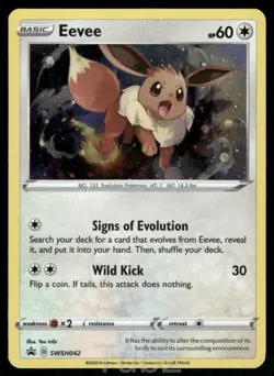 Eevee SWSH042 Holo Promo Sword & Shield Promo Pokemon Near Mint - Image 1