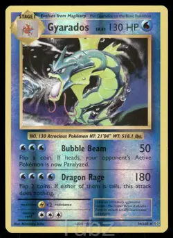 Gyarados 34/108 Holo Rare Evolutions Pokemon Reverse Holo Lightly Played - Image 1
