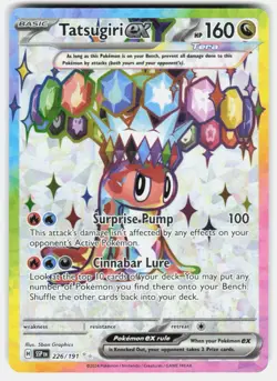 TATSUGIRI EX 226/191 ULTRA RARE SURGING SPARKS POKEMON HOLO NM/M - Image 1