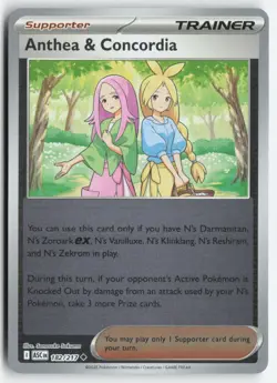 ANTHEA & CONCORDIA 182/217 UNCOMMON ASCENDED HEROES POKEMON REVERSE HOLO NM/M - Image 1