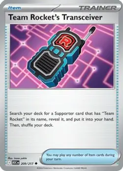 TEAM ROCKET'S TRANSCEIVER 209/217 ASCENDED HEROES POKEMON REVERSE HOLO NM/M - Image 3