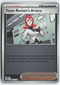 TEAM ROCKET'S ARIANA 202/217 UNCOMMON ASCENDED HEROES POKEMON REVERSE HOLO NM/M - Image 1
