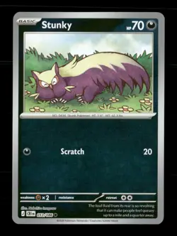 Stunky 053/086 ME04: Chaos Rising Reverse Holo NM/M Pokemon - Image 1