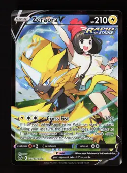 Zeraora V TG16/TG30 Holo V Rare Silver Tempest Trainer Gallery Pokemon Near Mint - Image 1