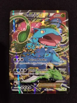 Pokemon Venusaur EX XY123 Promo Full Art Holo Basic Plant Type Pokemon TCG - Image 1