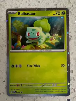 Bulbasaur 046 HD Mew Swirl - Pokemon 151 Black Star Promo - Pristine - Image 1