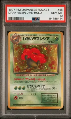 Pokemon Dark Vileplume 045 45 Team Rocket Gang Holo PSA 10 - Image 5