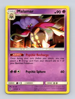 Malamar 51/131 Rare Forbidden Light Pokemon Lightly Played - Image 1