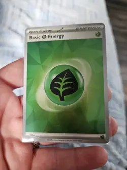 Basic Grass Energy Holo #009 Prismatic Evolutions Pokemon TCG PACK FRESH - Image 1