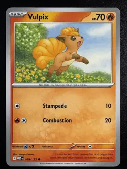 Vulpix 019/132 Common Mega Evolution Pokemon Near Mint - Image 1