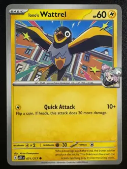 Iono's Wattrel 071/217 Common Ascended Heroes Pokemon Near Mint - Image 1