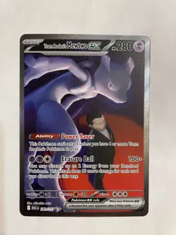 Team Rockets Mewtwo EX 281/217 SIR Ascended Heroes Full Art Holo Pokemon TCG NM - Image 1