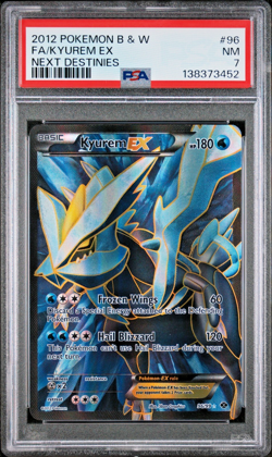 PSA 7 2012 Pokemon B & W Next Destinies Full Art Kyurem EX 96/99 Holo Rare - Image 1
