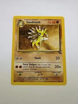 Sandslash 41/62 Fossil Uncommon Pokemon TCG Vintage WotC 1999 NM - Image 1