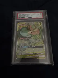 2019 POKEMON SUN & MOON COSMIC ECLIPSE #1 VENUSAUR & SNIVY GX PSA 10 - Image 2
