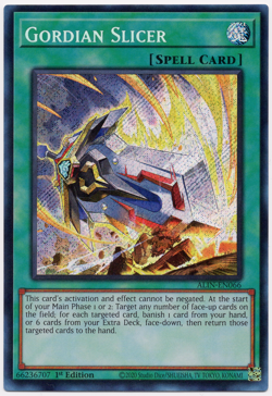 Gordian Slicer ALIN-EN066 Alliance Insight Secret Rare NM Yu-Gi-Oh! TCG #2 - Image 1