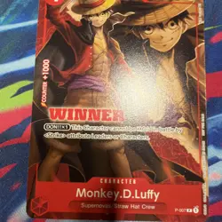 One Piece CCG Monkey.D.Luffy Promo Winner Vol 1 P-007 - Image 5
