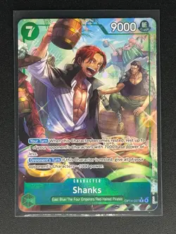 One Piece Shanks OP14-027 Alt Art R The Azure Sea's Seven English NM - Image 1