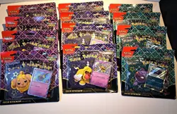 Pokemon Paldean Fates Tech Sticker Collection x12 Blisters in Display - 36 Packs - Image 2