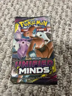 Pokemon Sun & Moon Unified Minds 10-card Booster Pack Sealed - Image 2