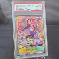 Bandai One Piece Card Game Boa Hancock PRB02-017 Alt Art Holo PSA 10 JP 2025 - Image 1