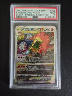 Pokemon 2022 Charizard Vstar #262 Black Star Promo SWSH162 UPC PSA 9 - Image 1