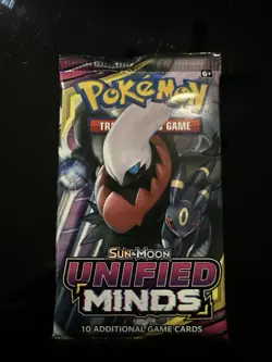 Pokemon TCG Sun & Moon Unified Minds Booster Pack DARKRAI & UMBREON 2019 - Image 1