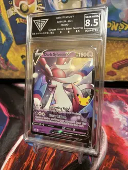 Pokemon TCG Get Graded 8.5 Dark Sylveon Black Star Promo 25th Anniversary Holo - Image 3