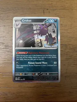 Pokemon Crobat 076 [STAMPED] Black Star Promo⭐ME: Chaos Rising EN Holo NM - Image 1