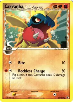 Pokemon TCG Carvanha 61/110 Holon Phantoms Common Regular VLP - Image 1